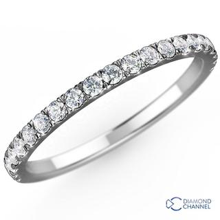 French pave Set Half Eternity Band (0.3CT TW*)