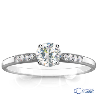 Petite Migraine Diamond Engagement Ring (0.43ct tw)