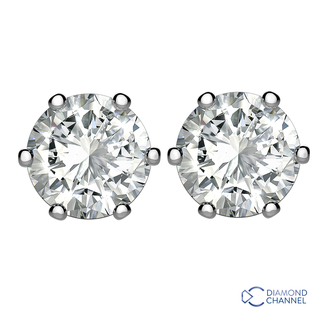 Diamond Stud Earrings in 9K White Gold (0.64ct tw.) ) 