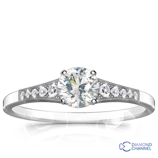 Graduated Pave-Set Diamond Ring (0.42ct tw)