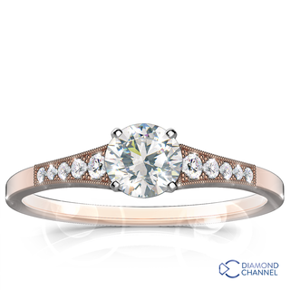 Graduated Pave-Set Diamond Ring (0.42ct tw)