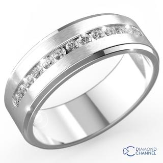 Diamond Stepped Edge Channel Set Wedding Ring (0.325ct TW*)