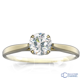 Floral Cathedral Solitaire Engagement Ring (0.50ct tw)