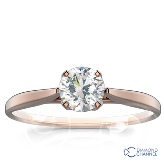 Floral Cathedral Solitaire Engagement Ring (0.50ct tw)