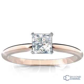 Princess Cut Classic Solitaire Diamond Engagement Ring (0.47ct tw)