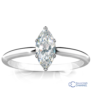 Classic Marquise Cut solitaire Diamond Ring (Mrq-0.44ct tw)