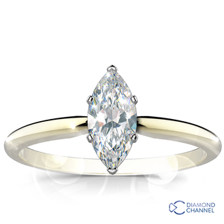 Classic Marquise Cut solitaire Diamond Ring (Mrq-0.44ct tw)