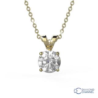 Double Bail Solitaire Pendant in 9K White Gold (0.30ct tw)