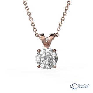 Double Bail Solitaire Pendant in 9K White Gold (0.30ct tw)