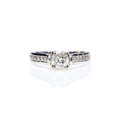 Solitaire with side stones Front