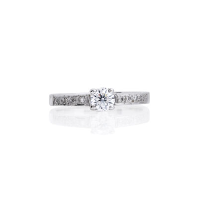 Solitaire with side stones Front