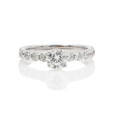 Solitaire with side stones Front