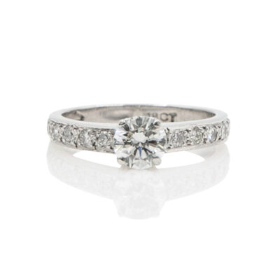 Solitaire with side stones Front