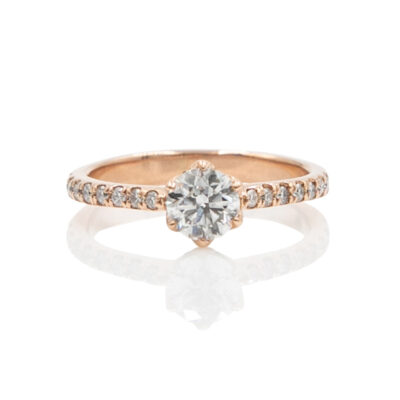 Solitaire with side stones Front