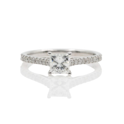 Solitaire with Side Stones Front
