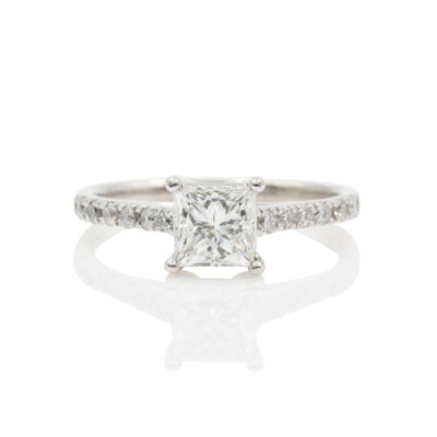 Solitaire with Side Stones Front