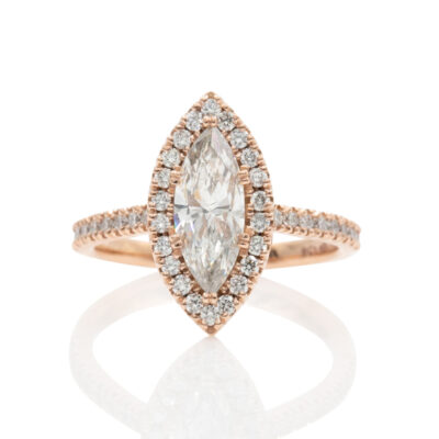 Halo with Side stones Front