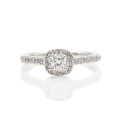 Halo with Side stones Front