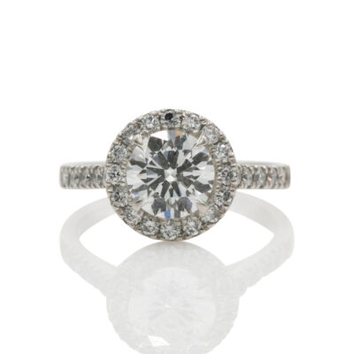 Halo with Side stones Front
