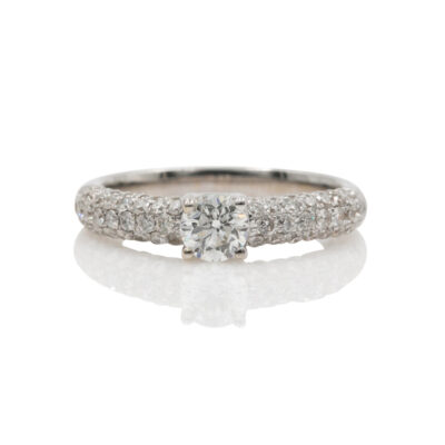 Solitaire with side stones Front