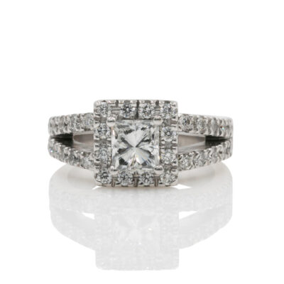 Halo with Side stones Front