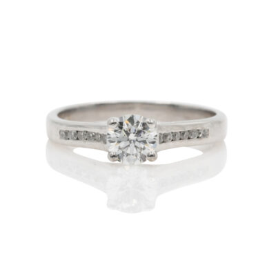 Solitaire with Side Stones Front