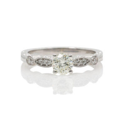 Solitaire with Side Stones Front