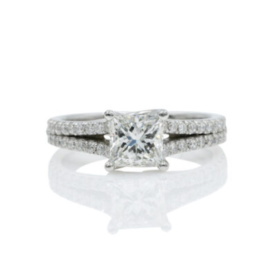 Trellis Split Band with Side Stones