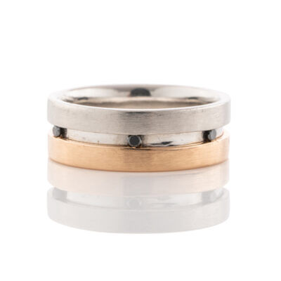 7.5mm Channel Black Diamond Band