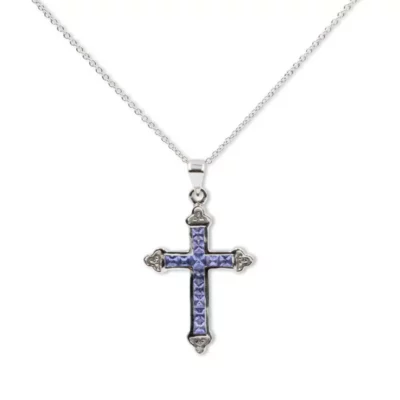 Tanzanite and Diamond cross